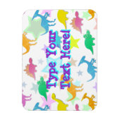 可愛い漫画の恐竜のパターン磁石 マグネット (縦)