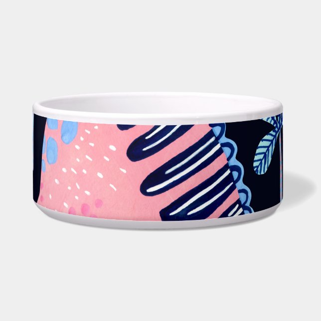 可愛い漫画の恐竜のパターン。 ボウル (正面)