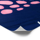 可愛い漫画の恐竜のパターン。 ポスター (角)