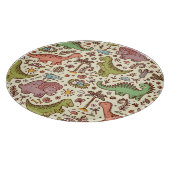 可愛い漫画の恐竜のヴィンテージ模様 カッティングボード (角)