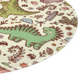 可愛い漫画の恐竜のヴィンテージ模様 カッティングボード (角)