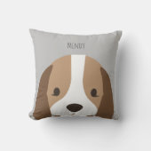 可愛い漫画の犬のペット愛好家の装飾用クッション クッション (正面)