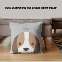 可愛い漫画の犬のペット愛好家の装飾用クッション