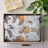 可愛い漫画の犬の切り離し 薄葉紙 (ギフト)