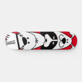 可愛い漫画の犬ミニマリストペットデザイン スケートボード (横)