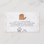 可愛い漫画の犬 | ペットケア 名刺 (裏面)