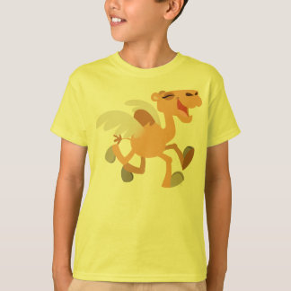 可愛い漫画の翼のあるラクダの子どもTシャツ Tシャツ