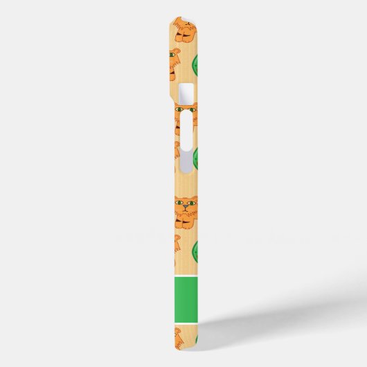 可愛い漫画の虎のパタパーソナライズされたーン Case-Mate iPhoneケース (裏面 / 左)