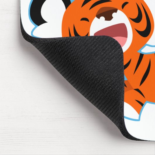 可愛い漫画の虎の上の走マウスパッド マウスパッド (コーナー)