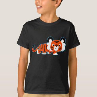 可愛い漫画の虎の子女Tシャツ Tシャツ