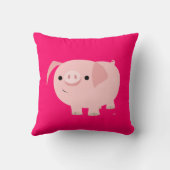 可愛い漫画の豚の枕 クッション (裏面)