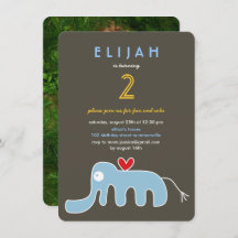 可愛い漫画の象の子供たち写真誕生日パーティー