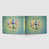 可愛い漫画の鳥が色を付け鮮やかて練る。 ゲストブック (全面)