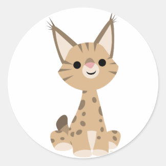 可愛い漫画のLynxステッカー ラウンドシール