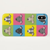 可愛い漫画イタリアンのグレイハウンドポップ・アートのアートパターン Case-Mate iPhoneケース (裏面(横))