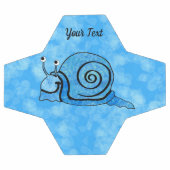 可愛い漫画カタツムリ青い絞り染めパターンシェル サッカーボール (フラット)