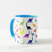 可愛い漫画カラフルの恐竜のパターン マグカップ (正面左)