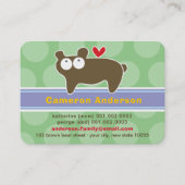 可愛い漫画カラフルクマKidの写真プロフィール コーリングカード (正面)