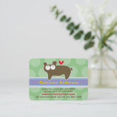 可愛い漫画カラフルクマKidの写真プロフィール コーリングカード (スタンド正面)