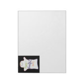 可愛い漫画カラフル幽霊と文字メモ帳 ノートパッド (回転)