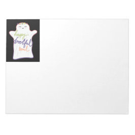 可愛い漫画カラフル幽霊と文字メモ帳 ノートパッド