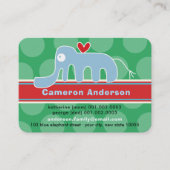 可愛い漫画カラフル象キッドのプロフィール写真 コーリングカード (正面)