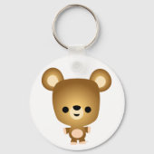 可愛い漫画クマのキューブキーチェーン キーホルダー (正面)