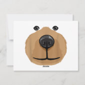 可愛い漫画クマ顔ヘッドコスチュームパーティー シーズンカード (裏面)