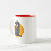 可愛い漫画クラシックブラックバード2 – トーンマグカップ, 11 oz ツートーンマグカップ (正面左)