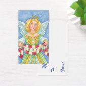 可愛い漫画クリスマスエンジェルハローと喜びバナー (デスク)