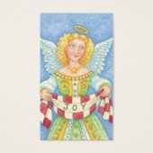 可愛い漫画クリスマスエンジェルハローと喜びバナー (正面)