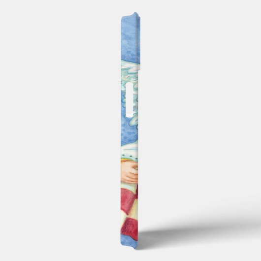 可愛い漫画クリスマスエンジェルハローと喜びバナー Case-Mate iPhoneケース (裏面 / 右)