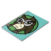 可愛い漫画スタイルフクロウ螺旋手帳 ノートブック (左側)
