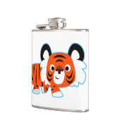 可愛い漫画タイガーオンザプロールスキットル フラスク (左)