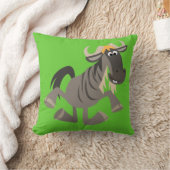 可愛い漫画タップ踊りワイルドビーストピロー クッション (ブランケット)