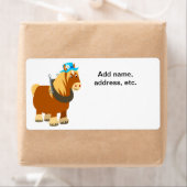 可愛い漫画トレイトブレトン馬の出荷ラベル ラベル (インサイチュ)