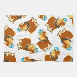 可愛い漫画トレイトブレトン馬キッチンタオル キッチンタオル