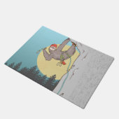 可愛い漫画ナマズのロック登山 ドアマット (アングル)