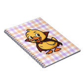 可愛い漫画ハロウィーンアヒル吸血鬼 ノートブック (右側)