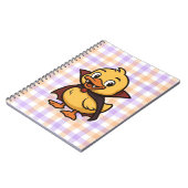 可愛い漫画ハロウィーンアヒル吸血鬼 ノートブック (左側)