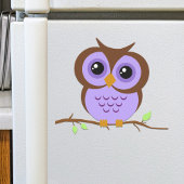 可愛い漫画パープルフクロウのビニールシール シール