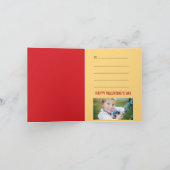 可愛い漫画ビー峰ラブバレンタインフォトカード シーズンカード (内部)