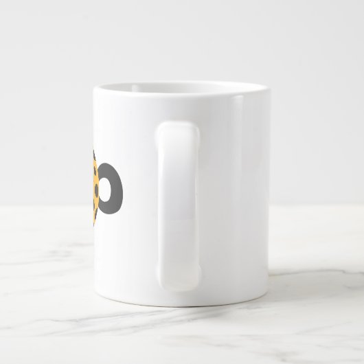 可愛い漫画フェイティシティヒョウのジャンボマグ ジャンボコーヒーマグカップ (裏面)