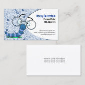 可愛い漫画ブックウォームチューターブルービジネスカード 名刺 (正面/裏面)