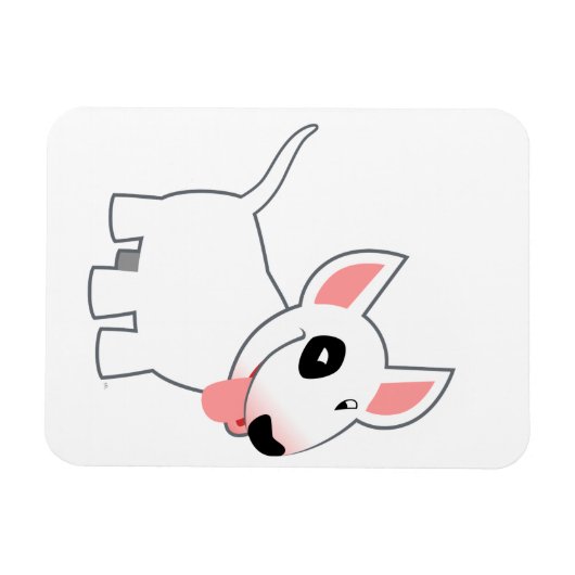 可愛い漫画ブルテリアフレキシブルマグネット マグネット (横)