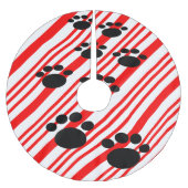 可愛い漫画ペットのポートレイルキャンディーケーン ブラッシュドポリエステルツリースカート (正面)