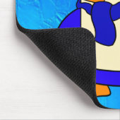 可愛い漫画ペンギンultraamarine dark blue マウスパッド (コーナー)