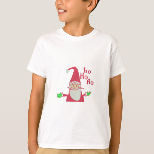 可愛い漫画マウスサンタホホホホホホTシャツ Tシャツ