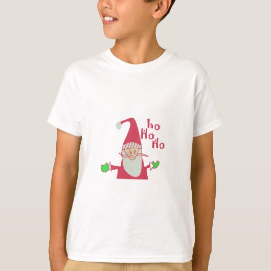可愛い漫画マウスサンタホホホホホホTシャツ Tシャツ (正面)