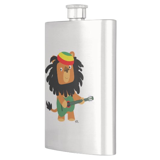 可愛い漫画ライオンのジオンクラシックフラスコ フラスク (左)